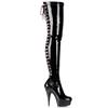 Pleaser - DELIGHT3063 Plateau overknee Laarzen - Zwart Product image